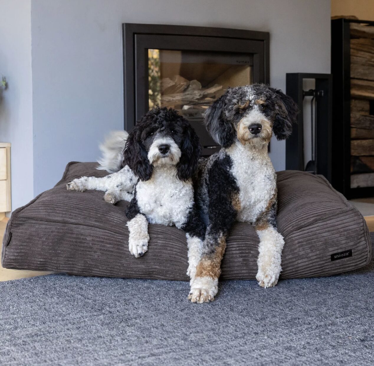 Snooza コーデュロイ スクエアドッグベッド